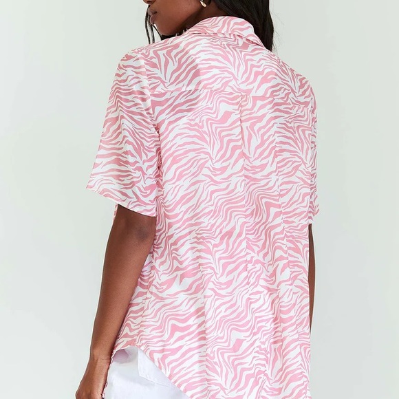 Princess Polly Ziggy Shirt Pink US4 - Picture 3 of 5